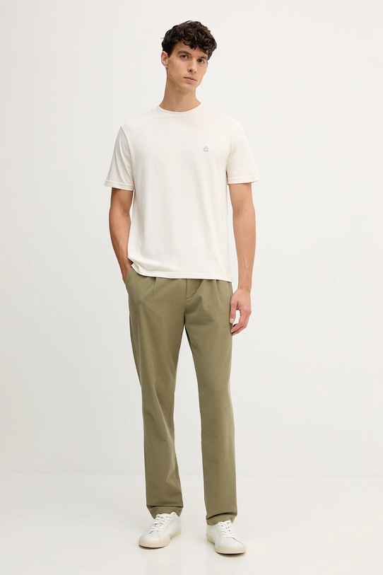 Памучна тениска United Colors of Benetton 3MI5J1AF7 бежов SS25