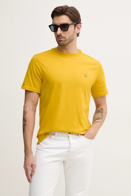 United Colors of Benetton t-shirt bawełniany bawełna żółty 3MI5J1AF7