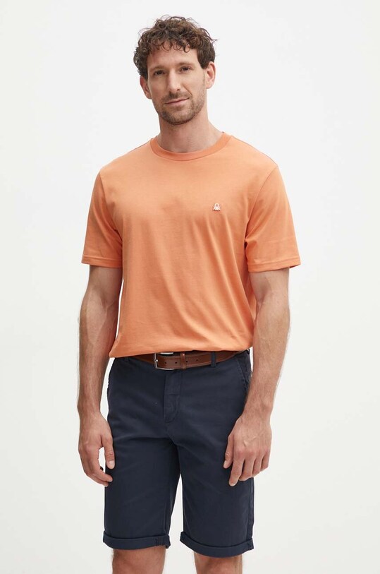 United Colors of Benetton tricou din bumbac portocaliu 3MI5J1AF7