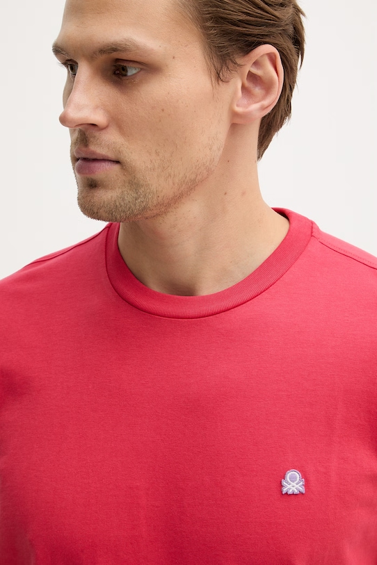 United Colors of Benetton t-shirt bawełniany czerwony 3MI5J1AF7