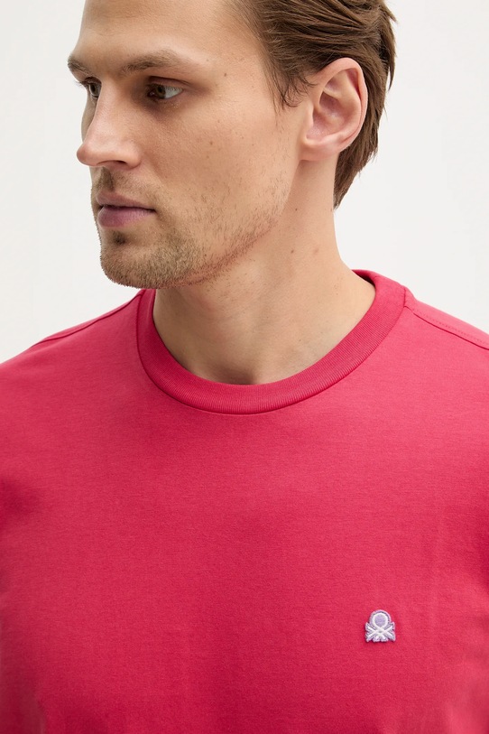 United Colors of Benetton t-shirt bawełniany czerwony 3MI5J1AF7