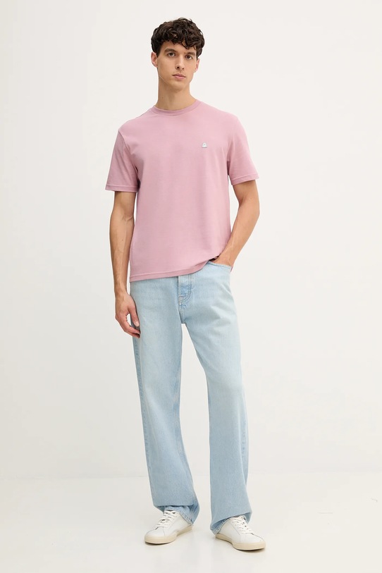 Памучна тениска United Colors of Benetton 3MI5J1AF7 розов SS25