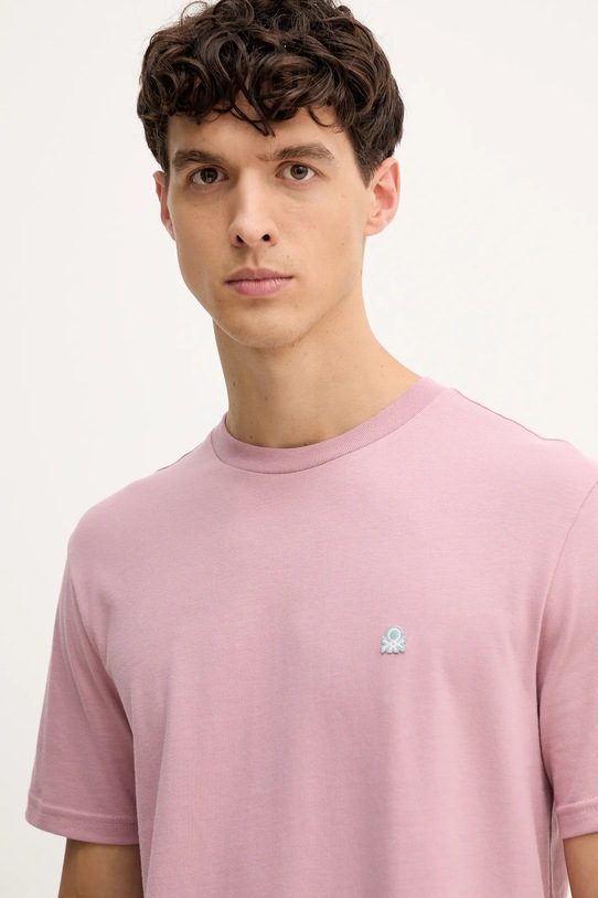 Памучна тениска United Colors of Benetton розов 3MI5J1AF7