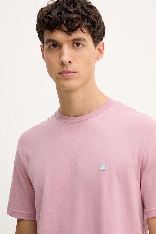 United Colors of Benetton tricou din bumbac roz 3MI5J1AF7