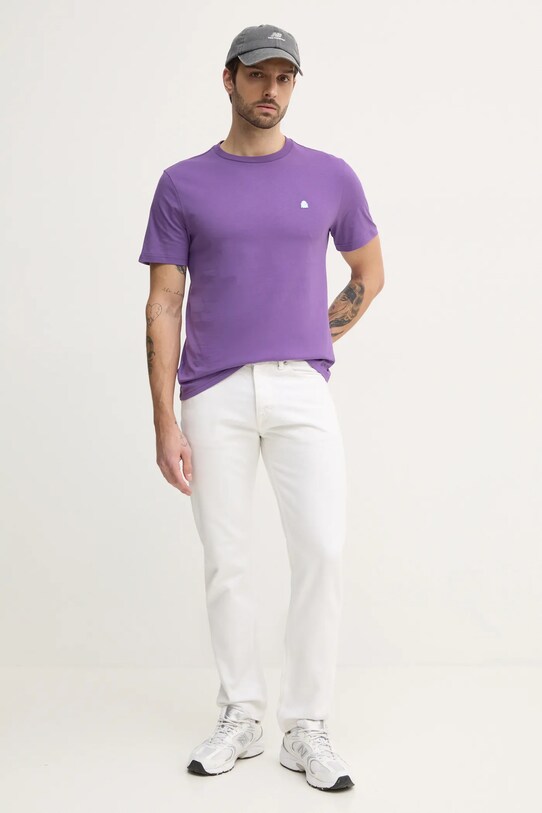 Хлопковая футболка United Colors of Benetton 3MI5J1AF7 фиолетовой SS25