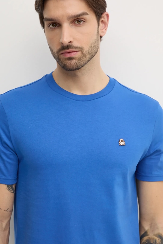 United Colors of Benetton t-shirt bawełniany fioletowy 3MI5J1AF7