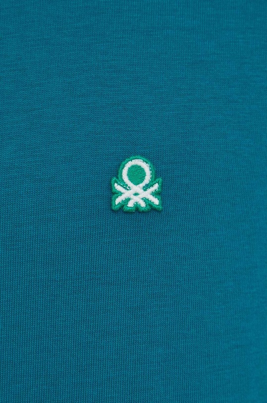 United Colors of Benetton t-shirt bawełniany 3MI5J1AF7 turkusowy