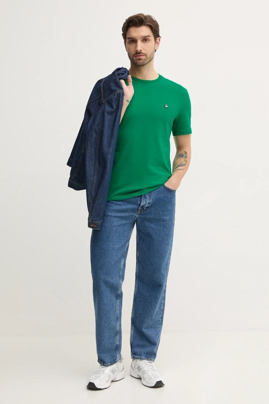 Бавовняна футболка United Colors of Benetton 3MI5J1AF7 зелений SS25