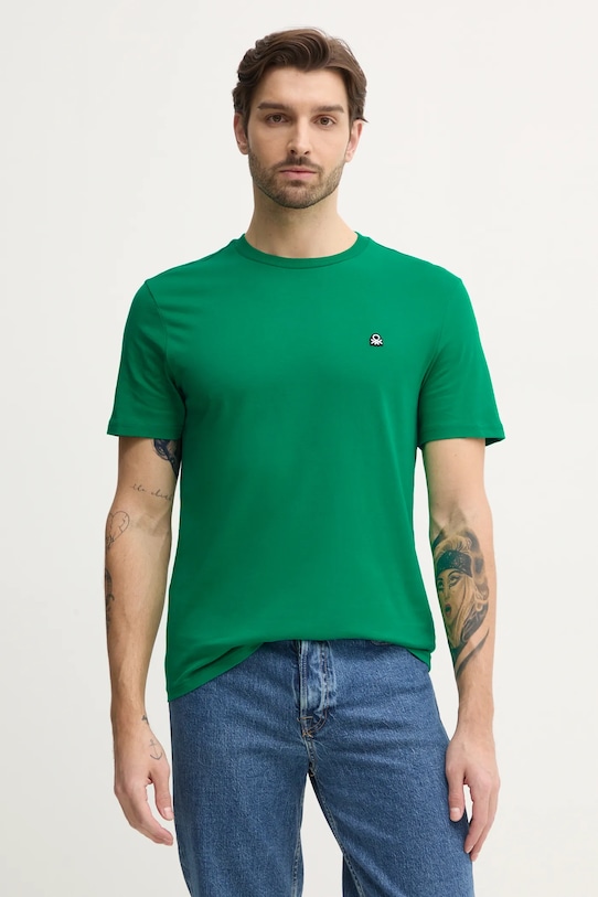 United Colors of Benetton tricou din bumbac verde 3MI5J1AF7