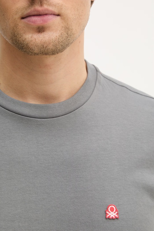 United Colors of Benetton t-shirt bawełniany 3MI5J1AF7 szary