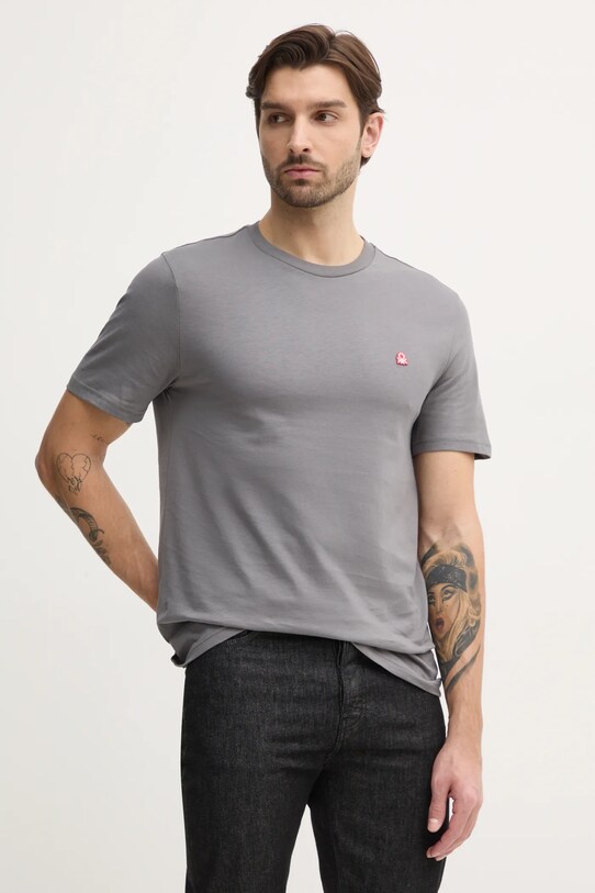 United Colors of Benetton tricou din bumbac gri 3MI5J1AF7
