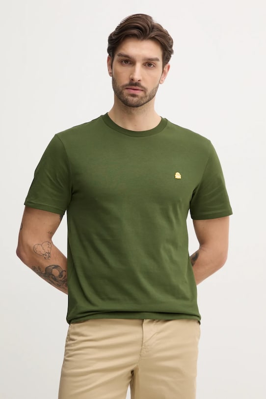 United Colors of Benetton t-shirt bawełniany bawełna zielony 3MI5J1AF7