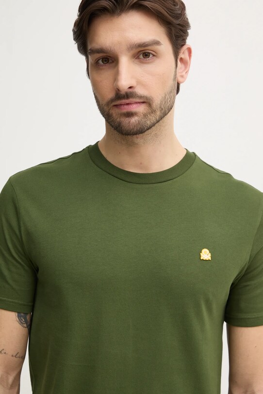 United Colors of Benetton t-shirt bawełniany zielony 3MI5J1AF7