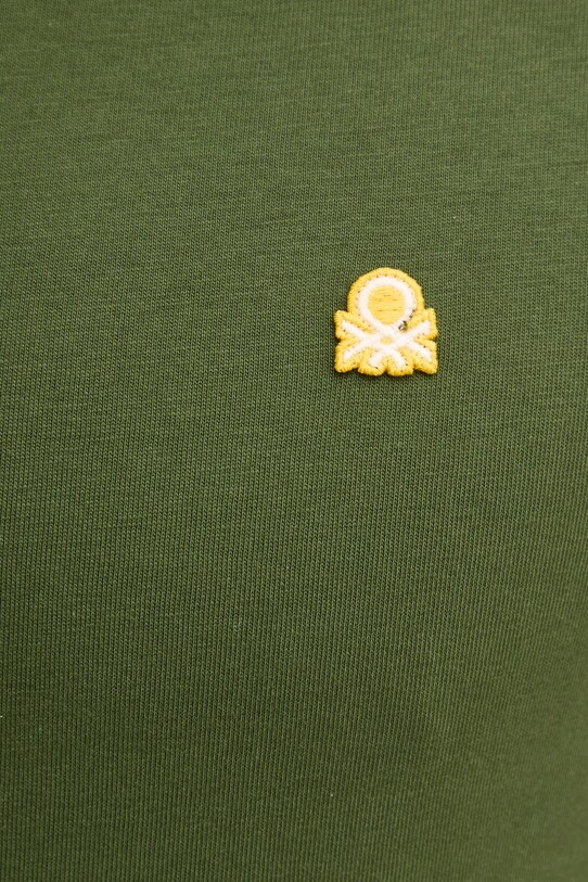 United Colors of Benetton t-shirt bawełniany 3MI5J1AF7 zielony