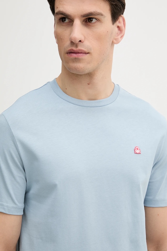 United Colors of Benetton tricou din bumbac albastru 3MI5J1AF7