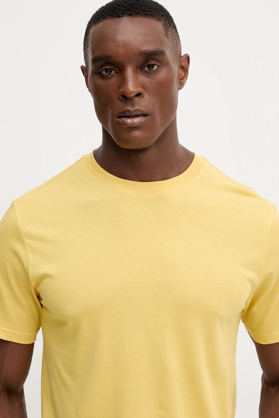 Bavlněné tričko United Colors of Benetton žlutá 3U53J1F15