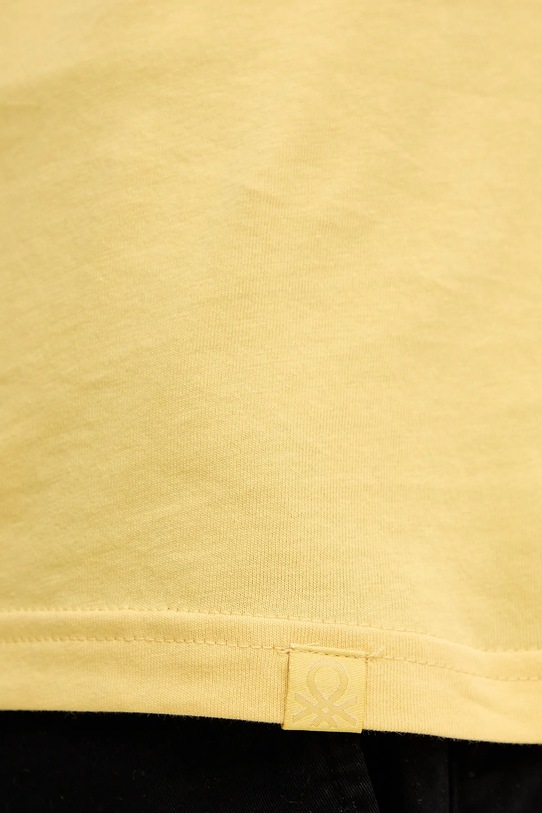 Bavlněné tričko United Colors of Benetton 3U53J1F15 žlutá