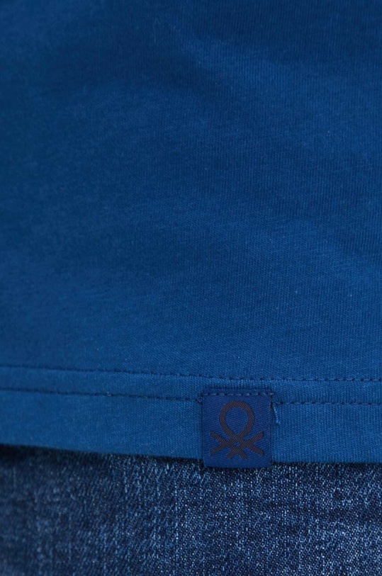 United Colors of Benetton t-shirt bawełniany 3U53J1F15 niebieski