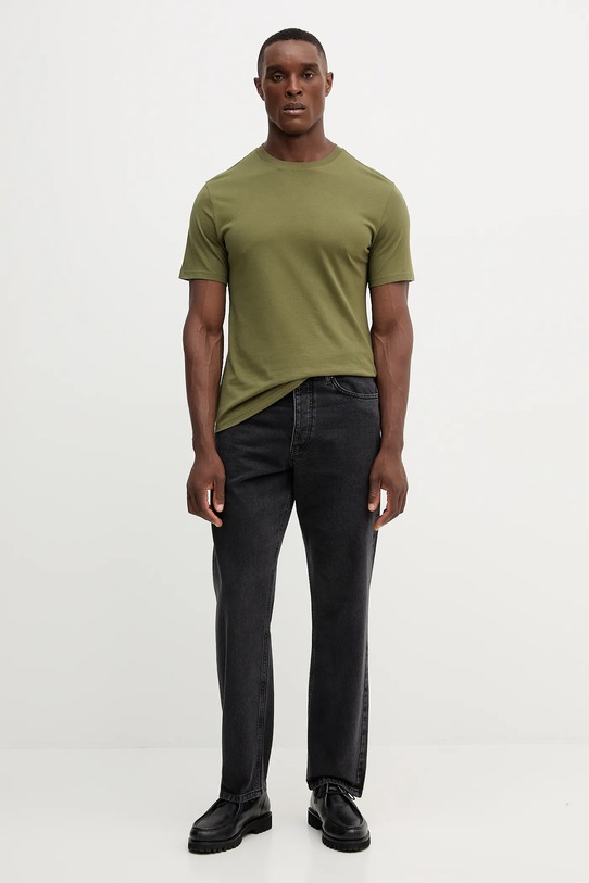 United Colors of Benetton tricou din bumbac 3U53J1F15 verde AW25