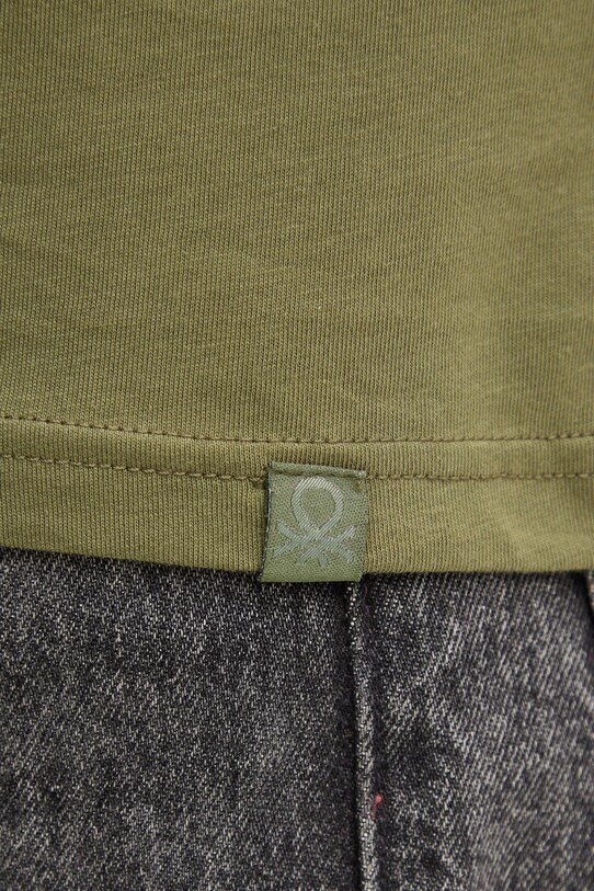 Хлопковая футболка United Colors of Benetton 3U53J1F15 зелёный