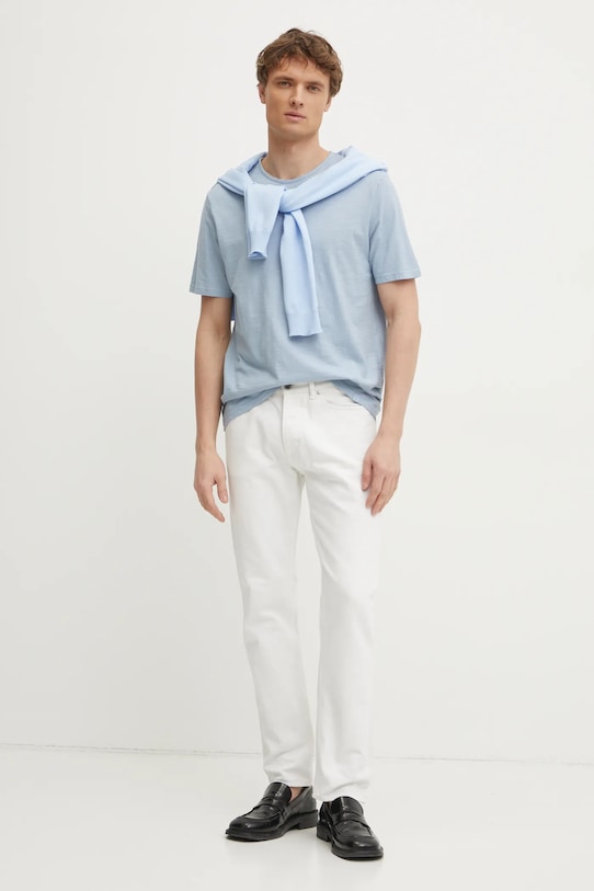 United Colors of Benetton t-shirt bawełniany 3JE1J19A5 niebieski AA00