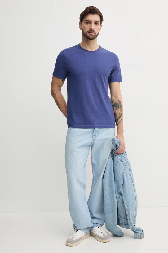 Bavlněné tričko United Colors of Benetton 3JE1J19A5 námořnická modř AA00