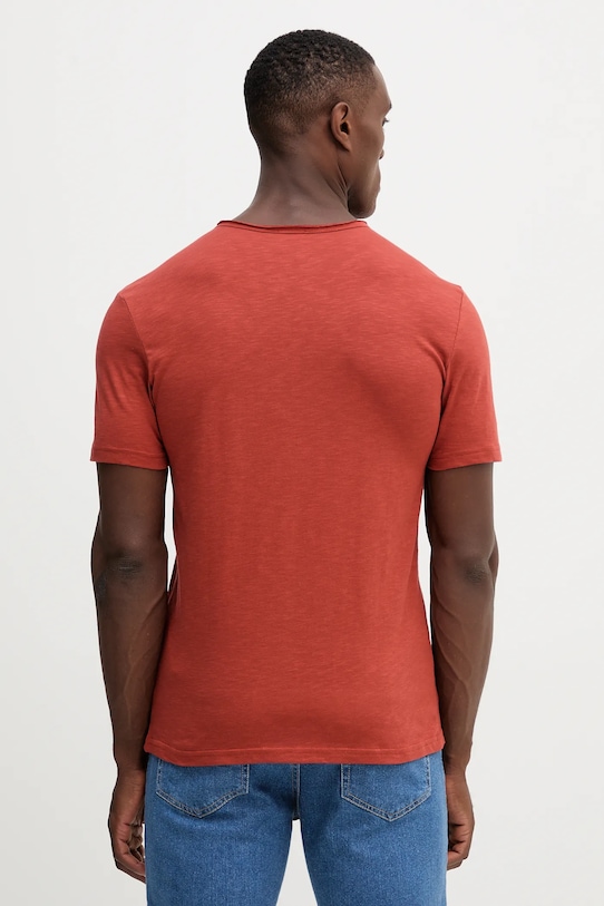 Βαμβακερό μπλουζάκι United Colors of Benetton 3JE1J19A5 πορτοκαλί AA00