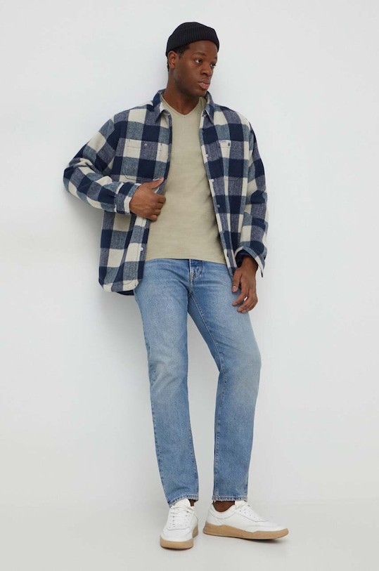 United Colors of Benetton t-shirt bawełniany 3JE1J4264 beżowy AA00