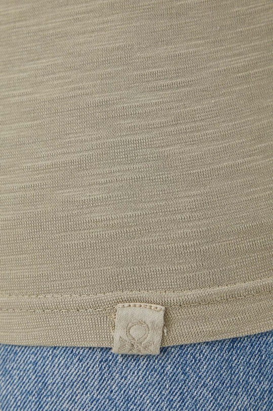 United Colors of Benetton t-shirt bawełniany 3JE1J4264 beżowy
