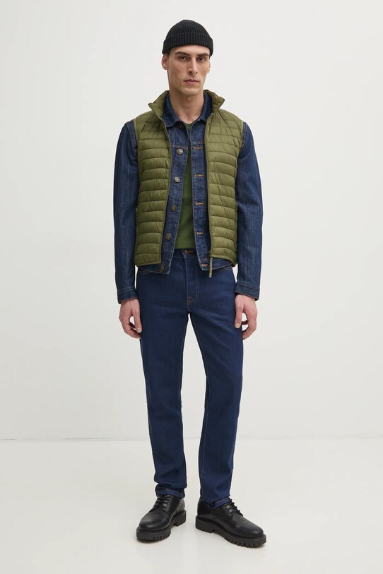 Памучна тениска United Colors of Benetton 3JE1J4264 зелен AA00