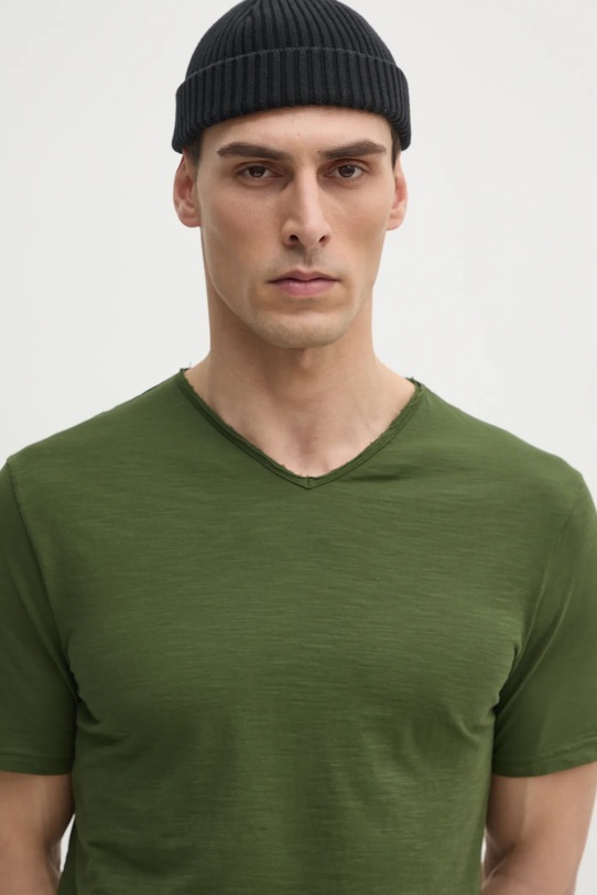 Памучна тениска United Colors of Benetton зелен 3JE1J4264