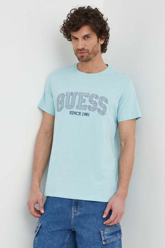 Pamučna majica Guess plava M4GI62.I3Z14