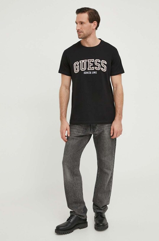 Бавовняна футболка Guess M4GI62.I3Z14 чорний SS24