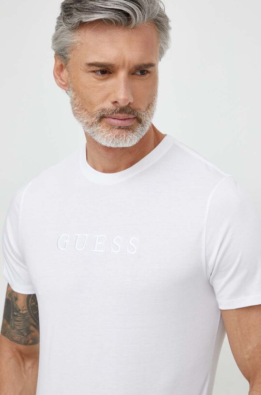 Одежда Хлопковая футболка Guess M2BP47.K7HD0 белый