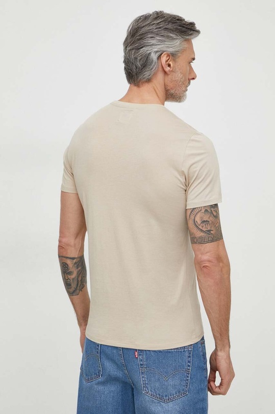 Odzież Guess t-shirt bawełniany PIMA M2BP47.K7HD0 beżowy