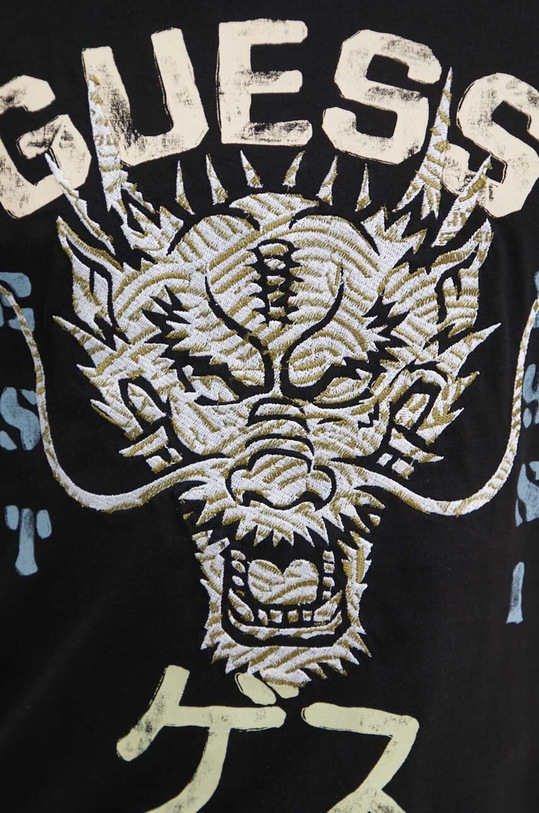 Guess t-shirt bawełniany DRAGON M4GI21.K8FQ4 czarny