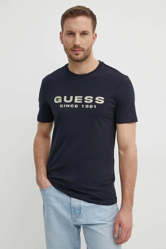 Guess tricou print bleumarin M4GI61.J1314