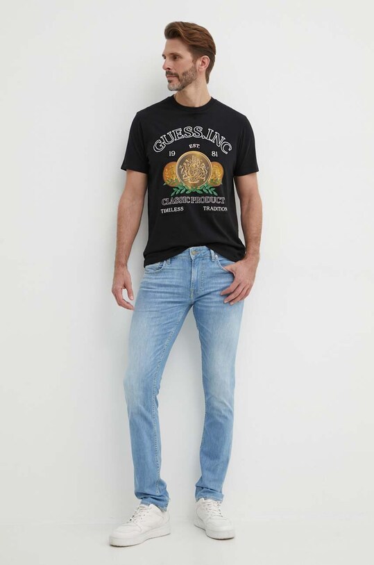Guess t-shirt bawełniany M4GI56.K9RM1 czarny SS24