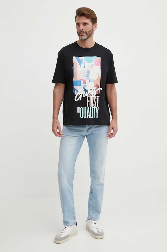 Guess pamut póló M4GI23.K8FQ4 fekete SS24