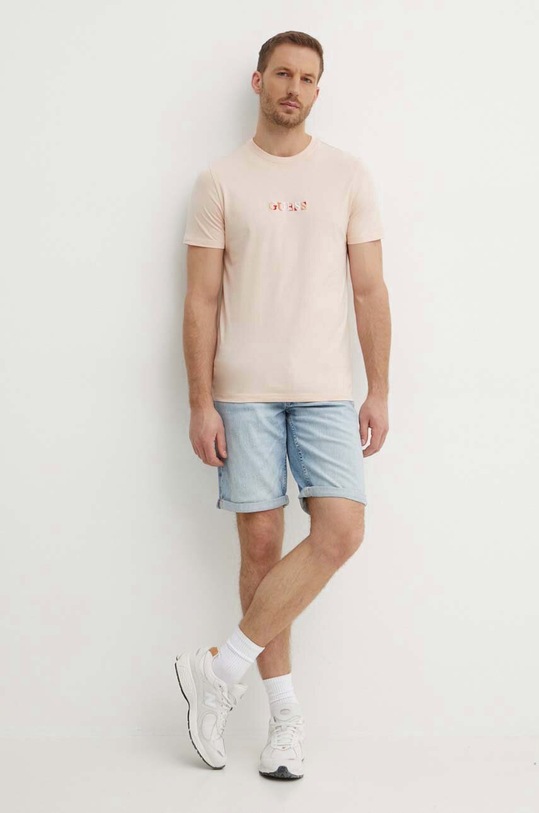 Guess t-shirt bawełniany M4GI92.I3Z14 różowy SS24