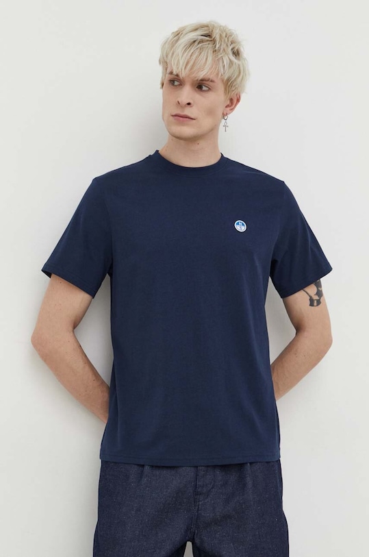 North Sails t-shirt bawełniany bawełna granatowy 692970