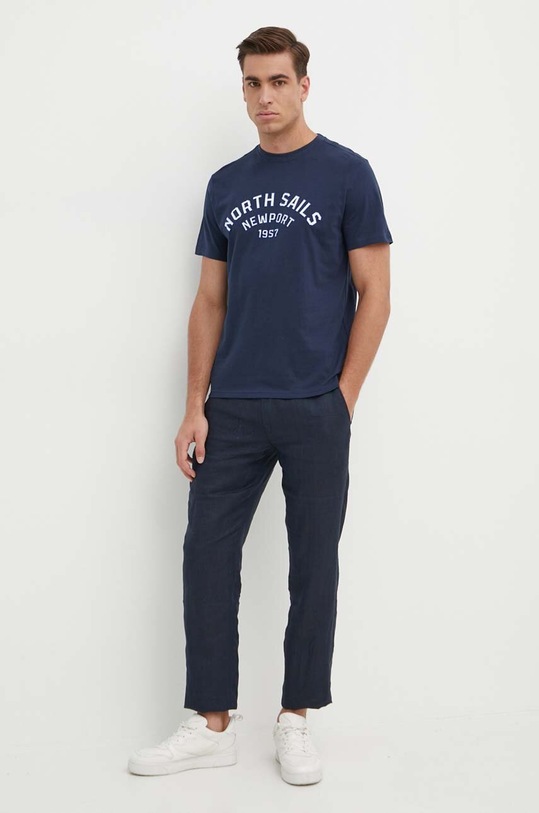 North Sails t-shirt in cotone 692988 blu navy SS24