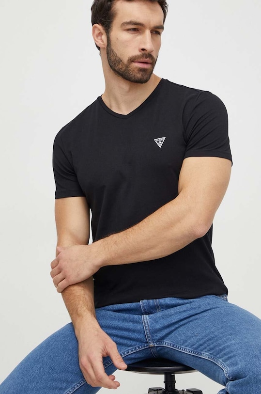 Футболка Guess 2 шт гладкий чёрный U97G03.KCD31