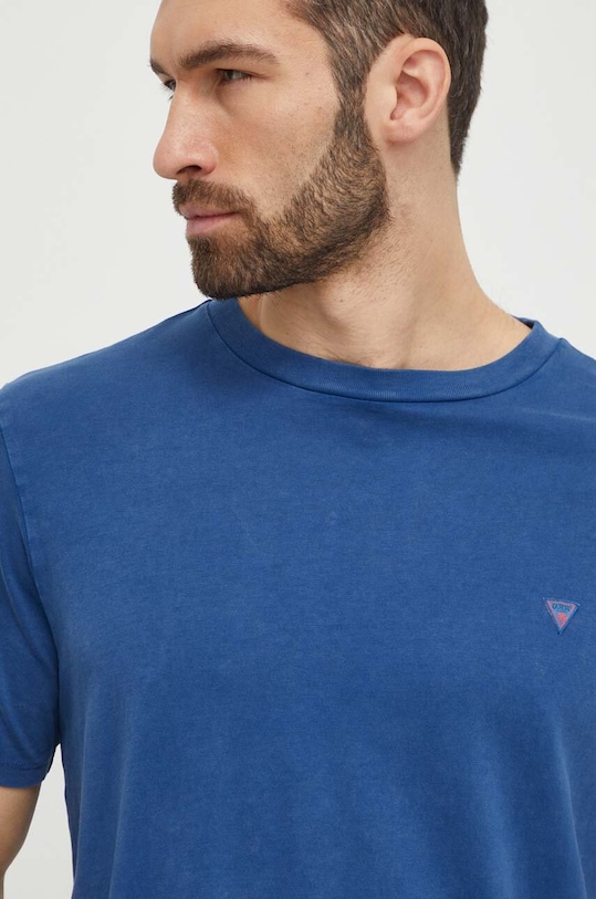 Бавовняна пляжна футболка Guess F4GI09.KA260 темно-синій SS24