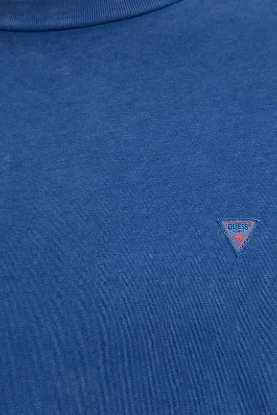 Guess t-shirt plażowy bawełniany granatowy F4GI09.KA260
