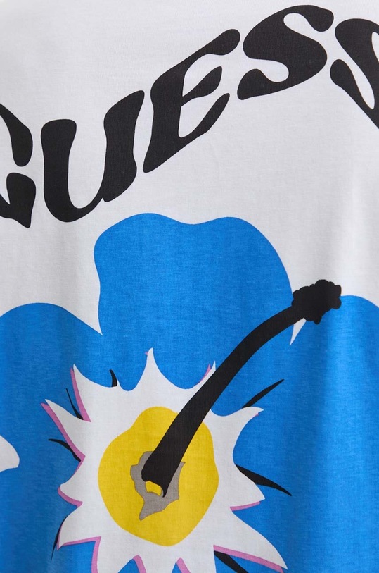 Guess t-shirt bawełniany FLOWER F4GI01.I3Z11 biały