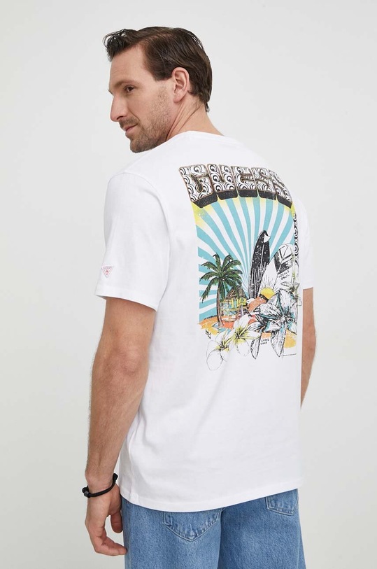Guess t-shirt bawełniany SURFING biały F4GI07.I3Z14
