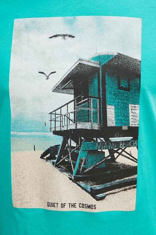 United Colors of Benetton t-shirt bawełniany 3I1XU108Z zielony