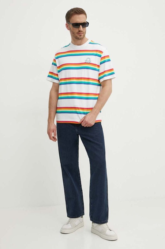 Pamučna majica United Colors of Benetton 37IJU108Y šarena SS24