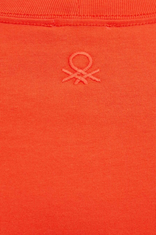 United Colors of Benetton t-shirt bawełniany 3MI6U108T pomarańczowy